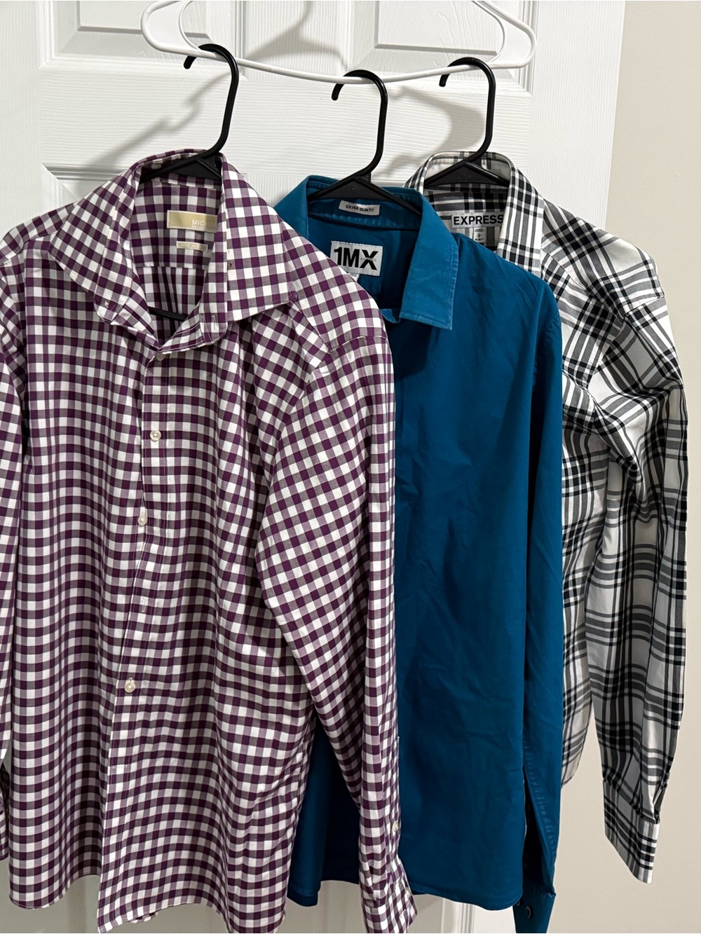 Men's Teal Casual Button Down Shirt - michael kors n Express
